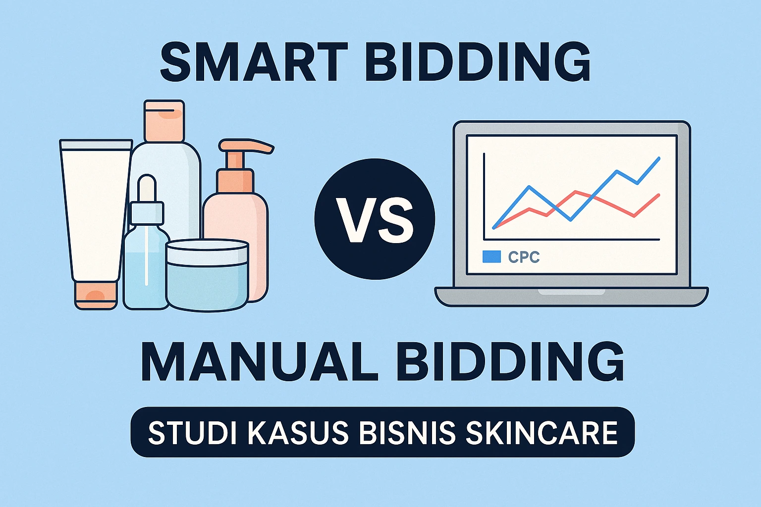 Perbandingan Smart Bidding vs Manual Bidding: Studi Kasus Bisnis Skincare